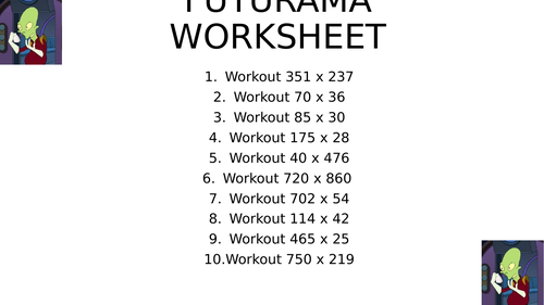 FUTURAMA worksheet 22