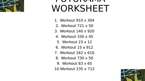 FUTURAMA worksheet 26