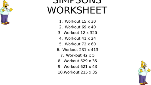 Simpsons worksheet 24