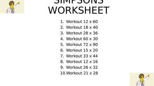 Simpsons worksheet 46