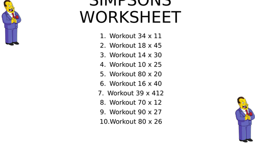 Simpsons worksheet 47