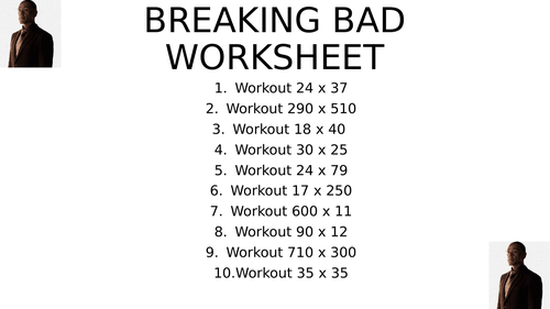 Breaking bad worksheet 16