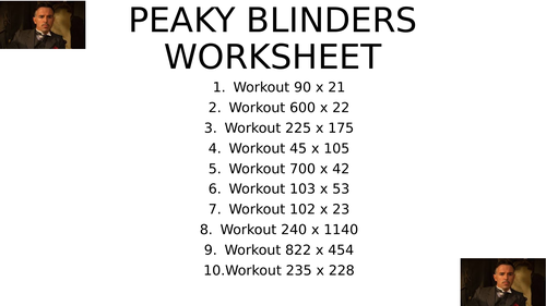 PEAKY blinders worksheet 12