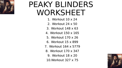 PEAKY blinders worksheet 18