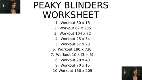 PEAKY blinders worksheet 19