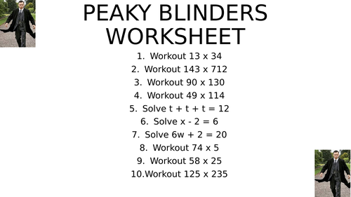 PEAKY blinders worksheet 20