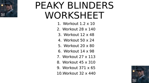 PEAKY blinders worksheet 24