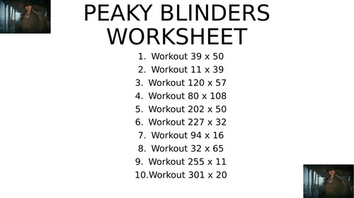 PEAKY blinders worksheet 26