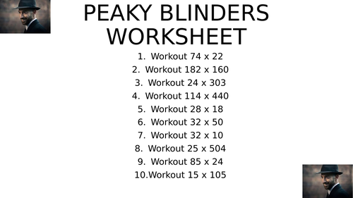 PEAKY blinders worksheet 27