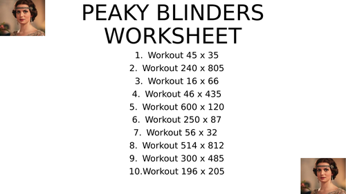 PEAKY blinders worksheet 9