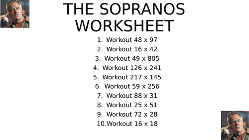 Sopranos worksheet 10
