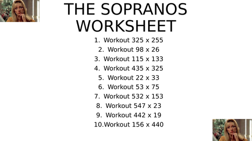 Sopranos worksheet 11