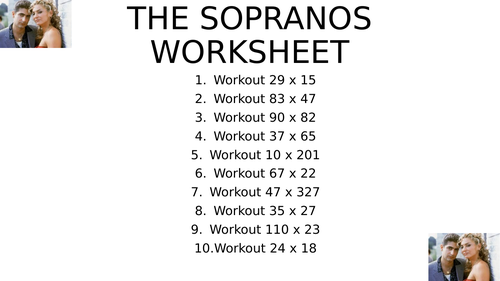 Sopranos worksheet 2