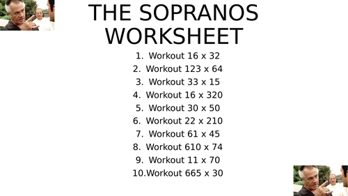 Sopranos worksheet 4