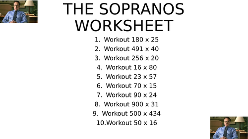 Sopranos worksheet 7
