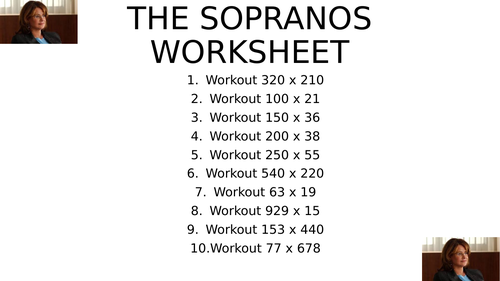 Sopranos worksheet 8