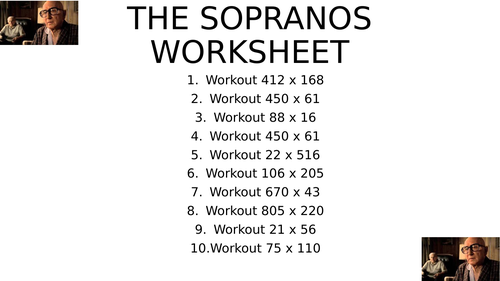 Sopranos worksheet 9