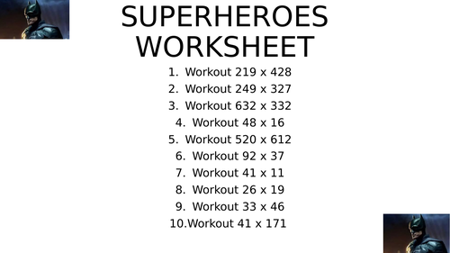 Superhero worksheet 18