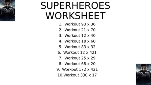 Superhero worksheet 19