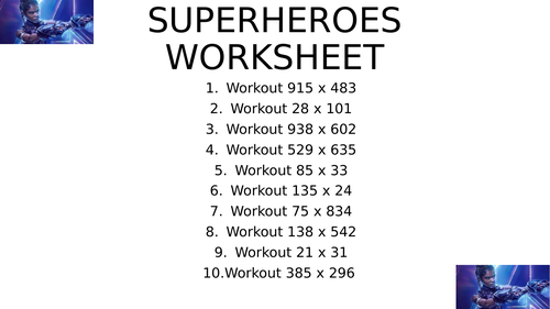 Superhero worksheet 7 | Teaching Resources