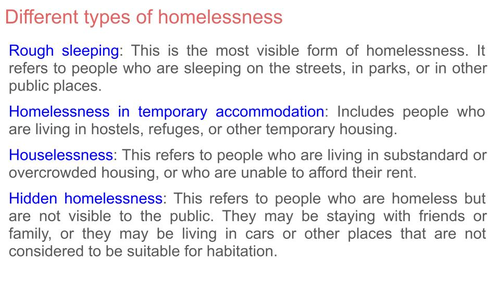 Homelessness | Teaching Resources