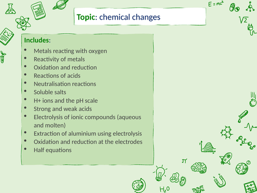 GSCE AQA chemistry revision c1-c6 | Teaching Resources