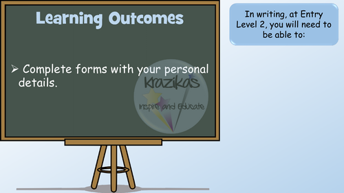 Functional Skills English - Entry Level 2 Writing - Form Filling ...
