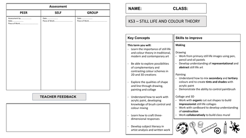 KS3 Still Life & Colour Theory Scheme of Work | Teaching Resources