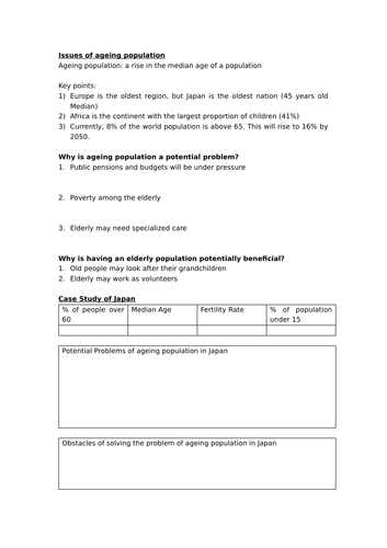 Topic 4: Population - AS Geography Unit Pack (CIE) | Teaching Resources