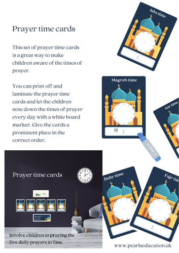 Prayer time clock cards | Teaching Resources