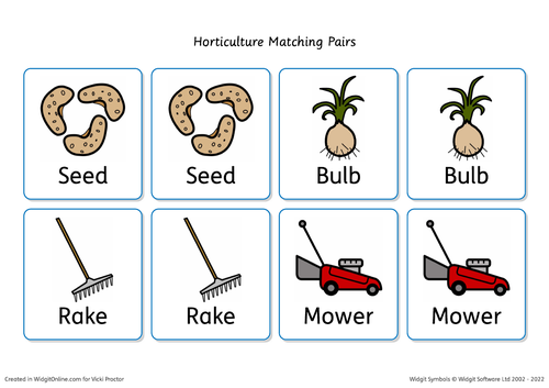 Horticulture/Gardening for Entry level/SEND: Symbol games | Teaching ...