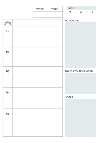 Daily and Monthly Planners | Teaching Resources