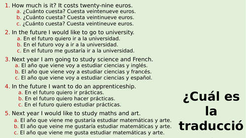 Spanish KS3 Full unit: Future plans (EPI / MARS EARS) - 16 lessons and ...