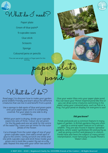 EAL Gardening Craft Activity - Paper Plate Pond | Teaching Resources
