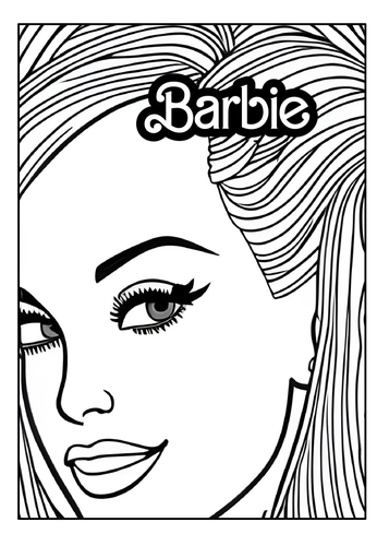 NEW Film Barbie Doll Movie Colouring / Coloring Sheets / Pages Black ...