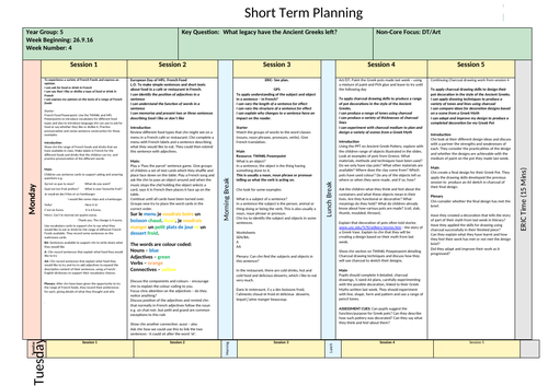 Back to School Autumn Term Year 5 Full Planning Worksheets | Teaching ...