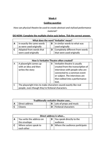 Drama: Approaches to Creating original Work | Teaching Resources