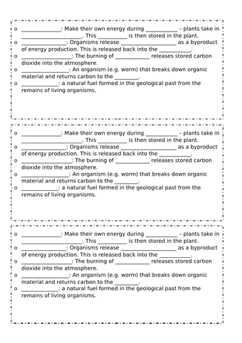 WJEC GCSE Theme 5: Lesson 2: Carbon Cycle