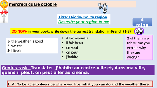 Theme 2 French_Ma région + superlatives