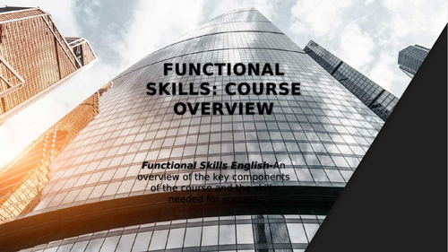 Functional Skills: Course Overview