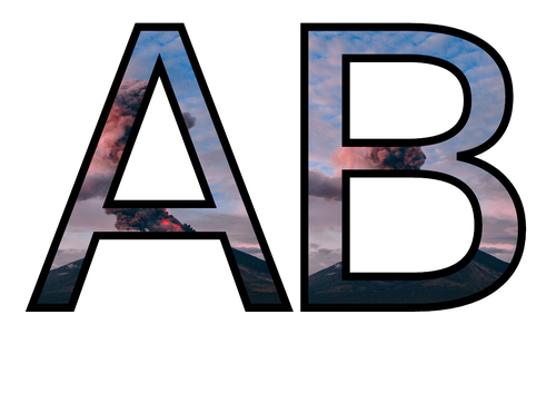 NEW Natural Disasters Volcanoes DISPLAY Lettering Whole Alphabet ...