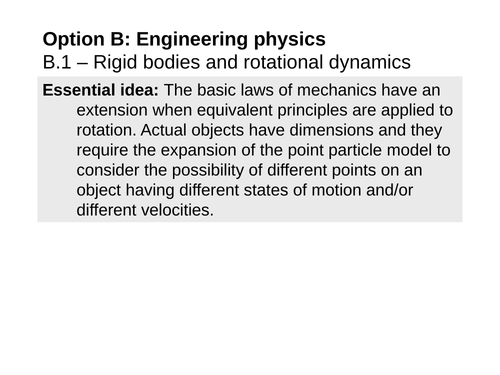 IB DP Physics Option B: Engineering physics SL PPT (last exams 2024)