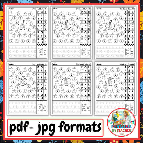 Fall  Autumn pumpkin alphabets worksheet | letter activities