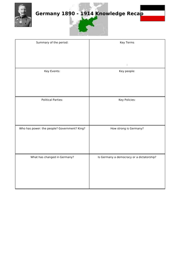 Paper 1 Section A: Germany 1890 - 1945 Part one: Germany and the growth ...