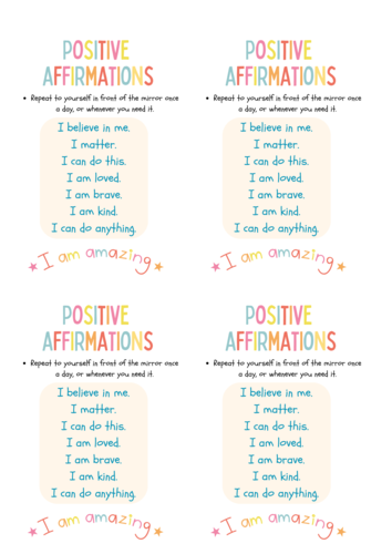 Affirmation Cards | Teaching Resources