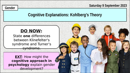 COGNITIVE EXPLANATIONS FOR GENDER DEVELOPMENT KOHLBERG S THEORY