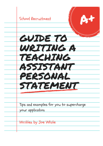 early years teaching assistant personal statement