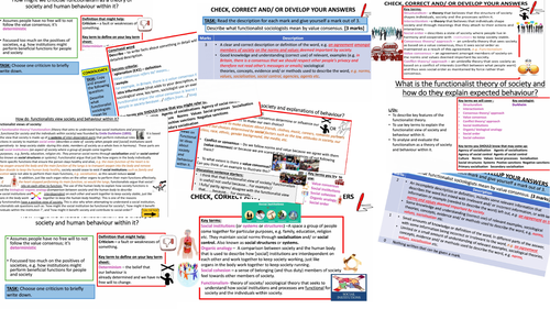 GCSE Sociology – Introduction to functionalism