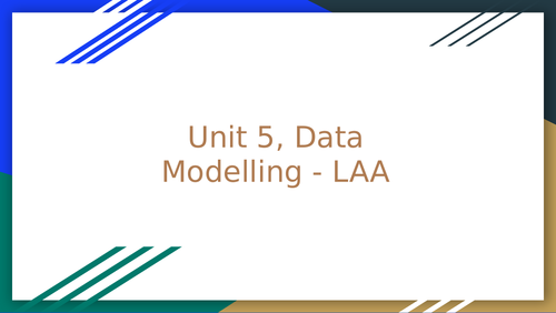 unit 5 data modelling assignment 1 examples