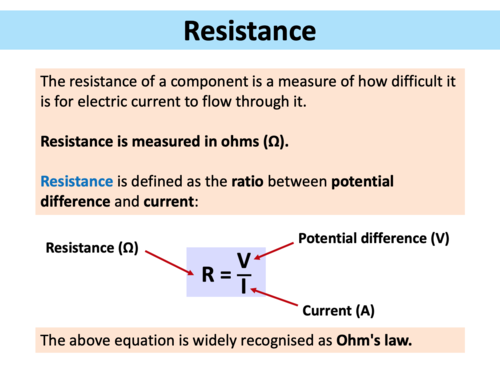 Resistance & Resistivity - A Level Physics | Teaching Resources